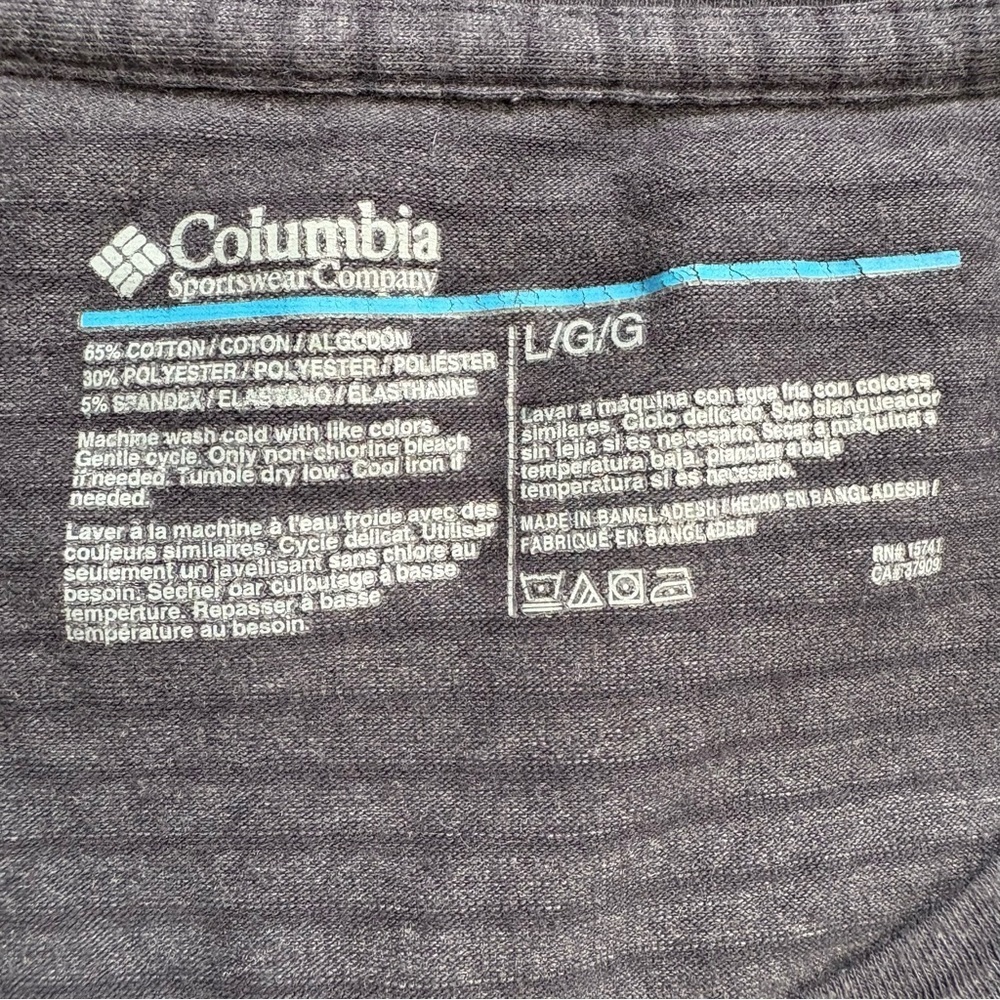 Columbia Short Sleeve Tee Casual Fit Navy Blue Men’s Size Large - Picture 3 of 6